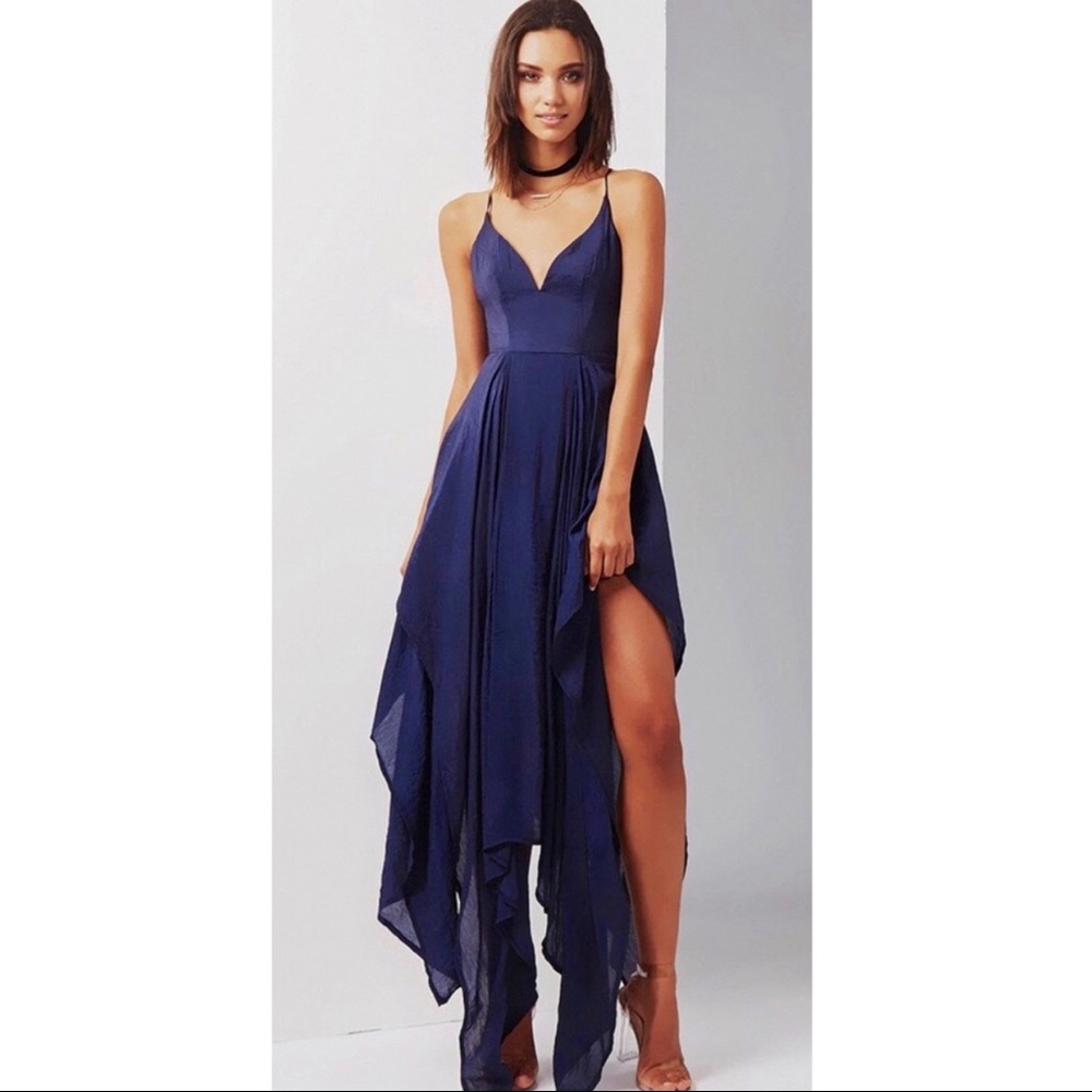 Navy maxi dress